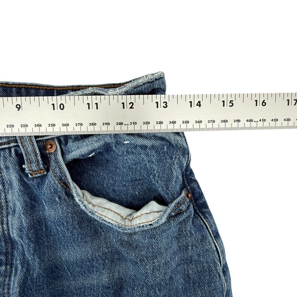 Abercrombie Fitch The Dad High Rise Straight Leg Jeans Womens Size 27 Blue Denim - Picture 4 of 5